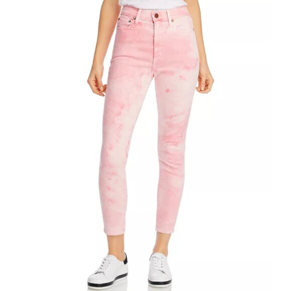 Alice + Olivia Denim - Alice + Olivia 'Good' High-Rise Skinny Jeans, Crystal Cloud Pink